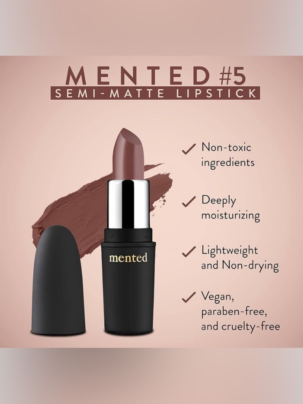 Mented Cosmetics Semi-Matte Lipstick #5